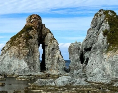 Salt and Love are in the air at Meotoiwa on Sado Island