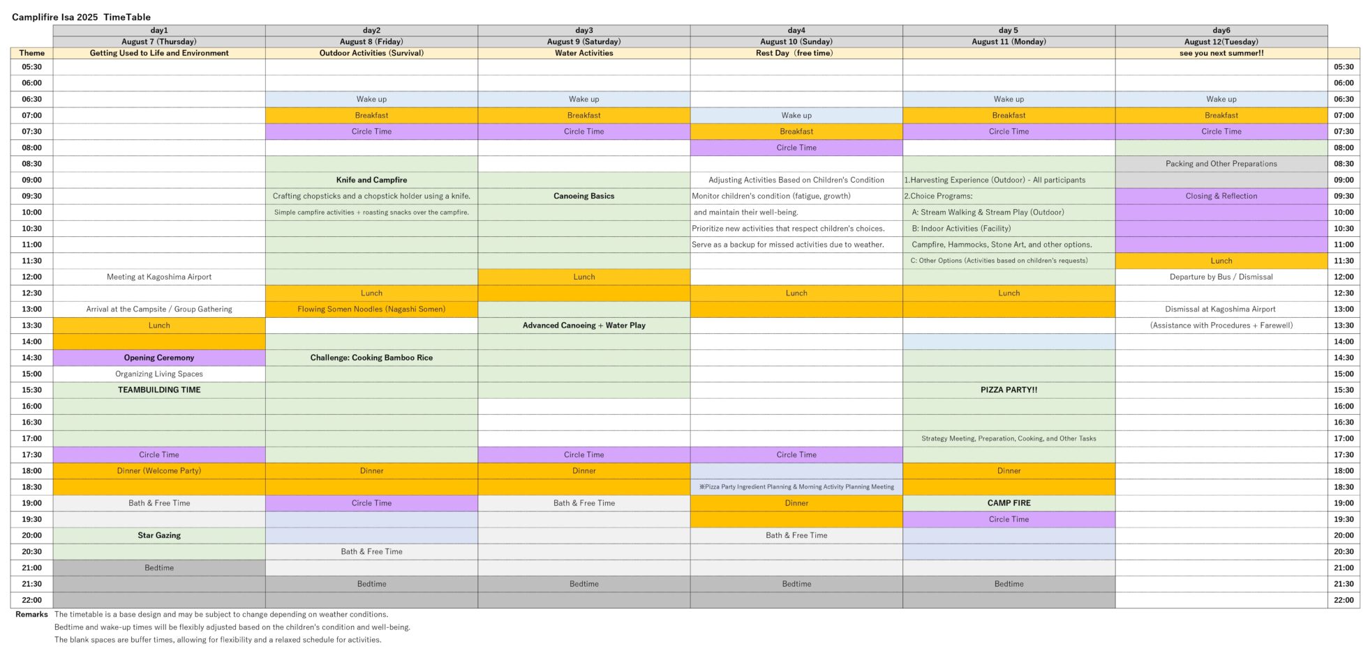 timetable